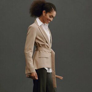 Maeve Pleated-Back Blazer